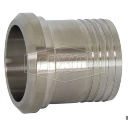 Dixon Hose Adapter, 1 in, Plain Beveled Seat, 304 SS, Domestic 14AHR-G100